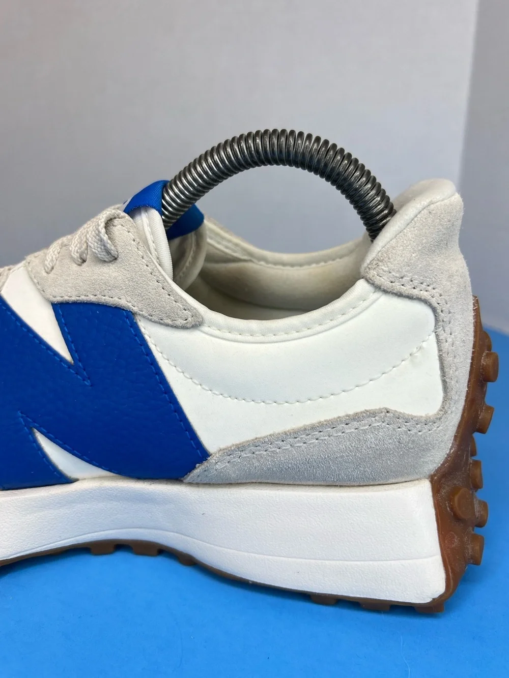 New Balance 327 Womens 7.5 Moonbeam/True Blue New without Box WS327GB TRIED ON.